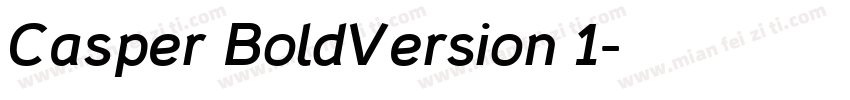Casper BoldVersion 1字体转换